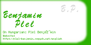 benjamin plel business card